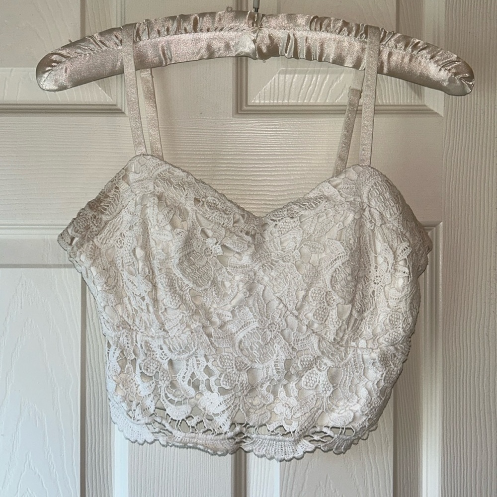Charlotte Russe Lace Tank Crop Top